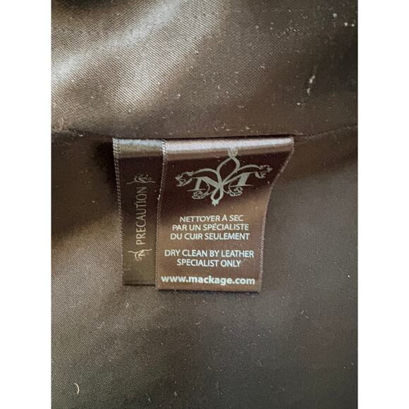 Mackage Wool Cashmere Coat Black Belted Double Breasted Jacket Size S $1195 - Picture 10 of 13